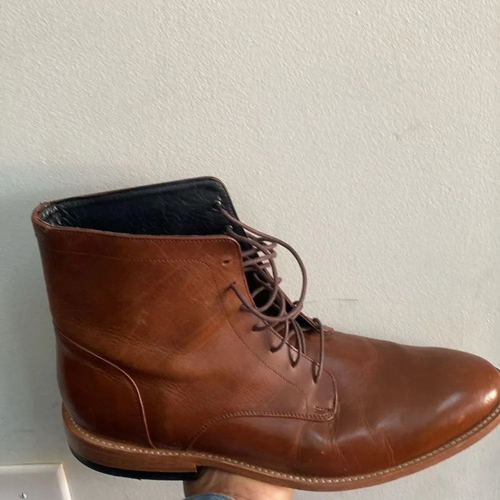 Nisolo Luciano Boots Saddle Brown Leather Sz 11.5